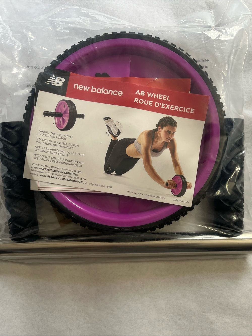 New Balance Purple AB Wheel with Black Grip Handles